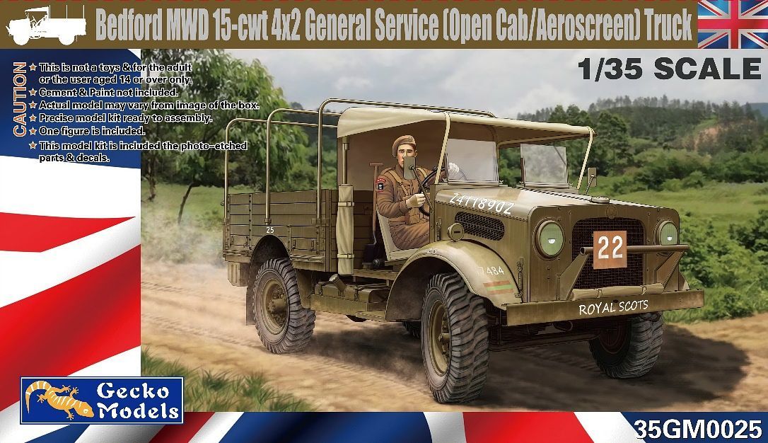 Fotografie 1/35 Bedford MWD 15-cwt 4x2 General Service (Open Cab/Aeroscreen) Truck