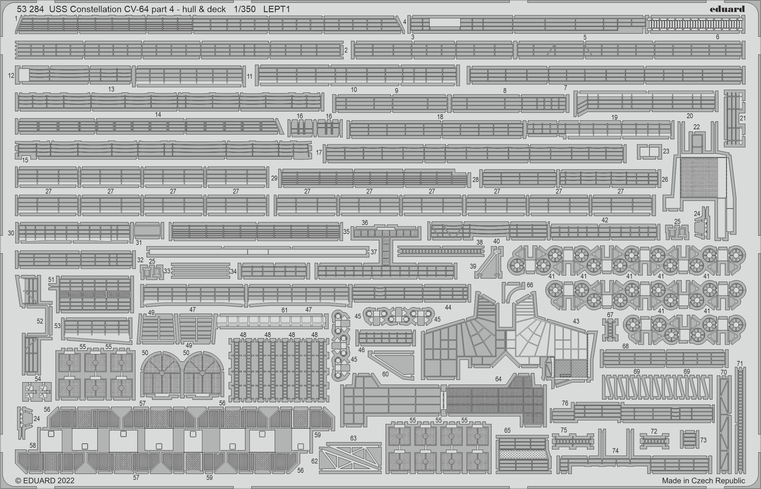 1/350 USS Constellation CV-64 part 4 - hull & deck (TRUMPETER)