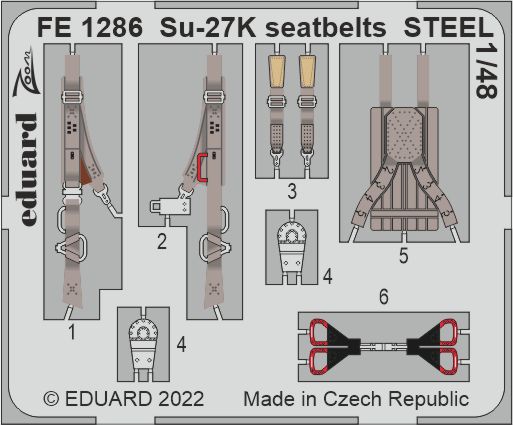 1/48 Su-27K seatbelts STEEL (MINIBASE)