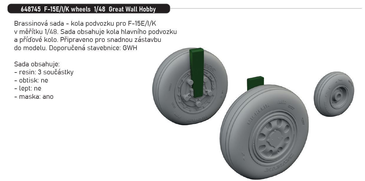 1/48 F-15E/I/K wheels (GREAT WALL HOBBY)