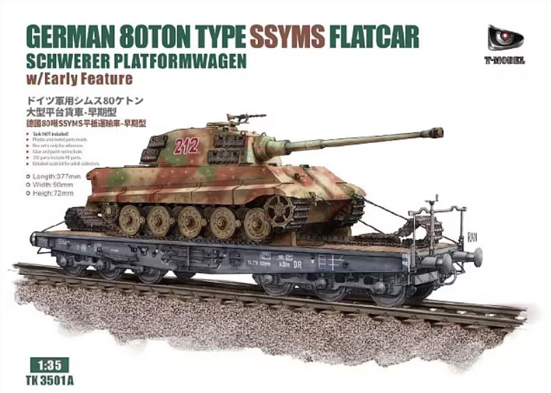 Fotografie 1/35 German 80T Type SSyms Schwerer Plattformwagen (Tank není součástí stavebnice)