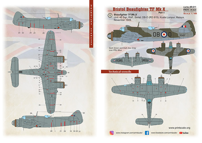 1/48 Beaufighter Mk.X Part 1 (w/ 3D Instrum.panel)