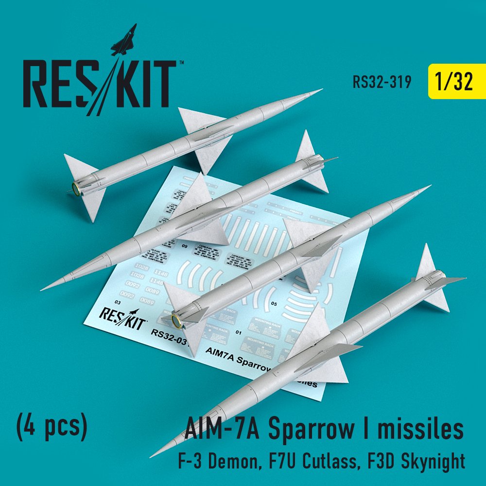 1/32 AIM-7A Sparrow I missiles (4 pcs.)