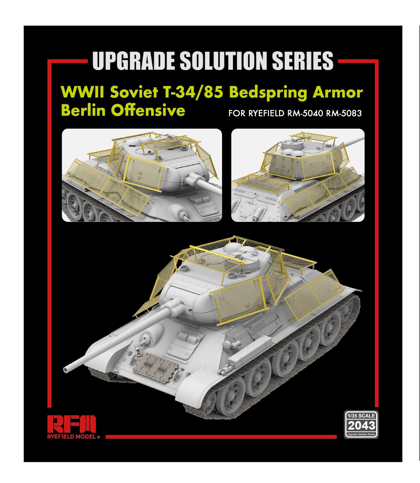 1/35 Soviet T-34/85 Bedspring Armor (Berlin Offensive)