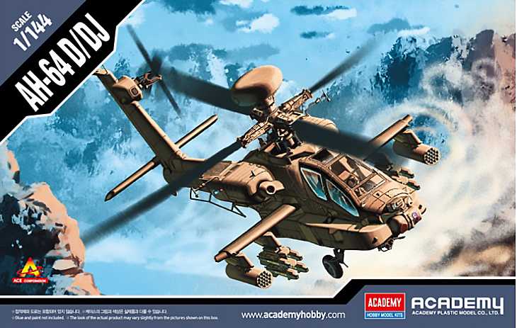 Fotografie Model Kit vrtulník 12625 - AH-64D/DJ (1:144)