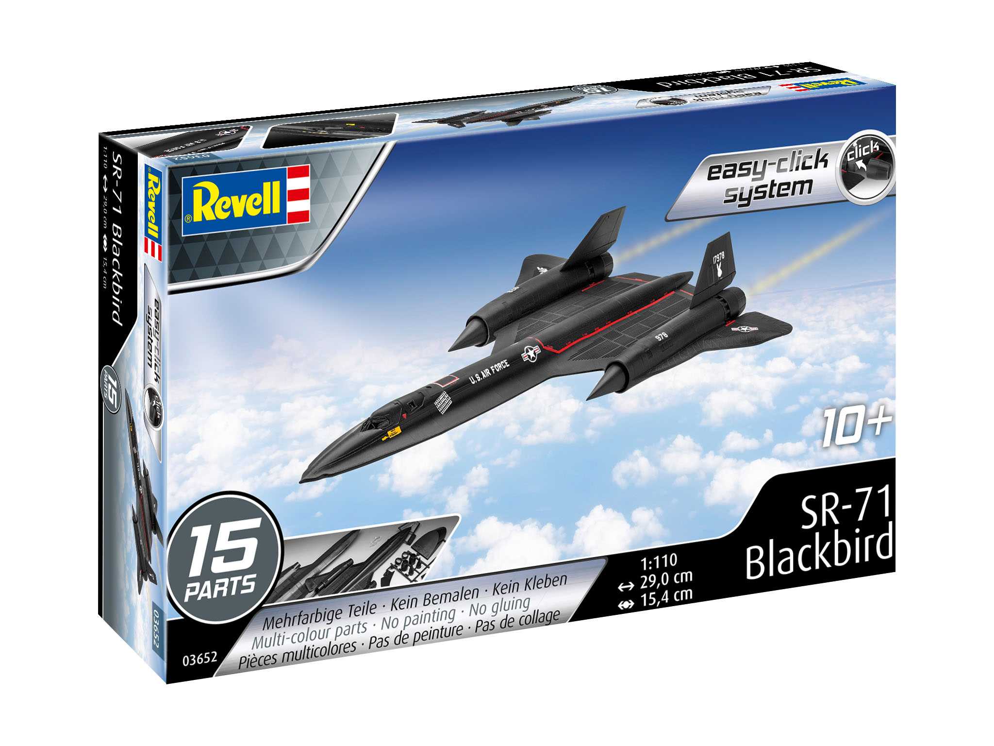 Fotografie EasyClick letadlo 03652 - SR-71 Blackbird (1:110)