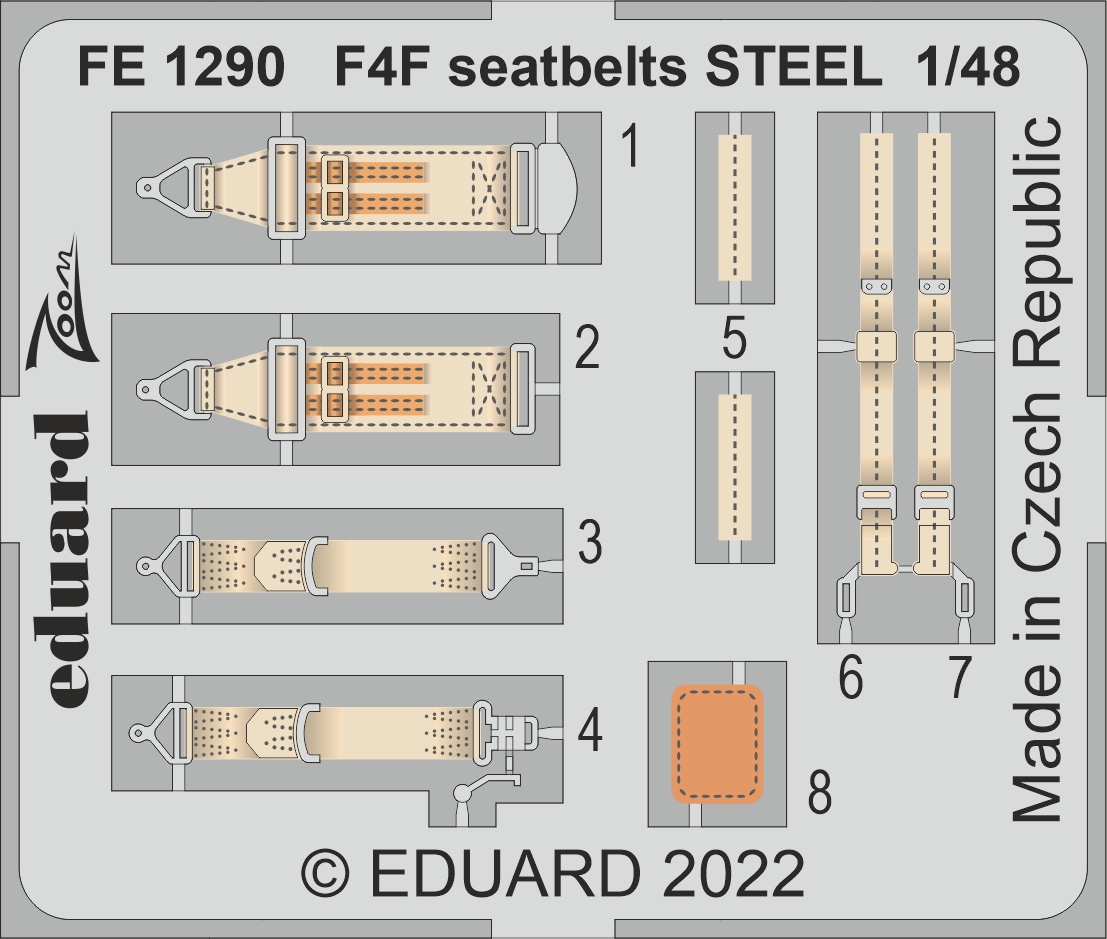 1/48 F4F seatbelts STEEL (EDUARD)
