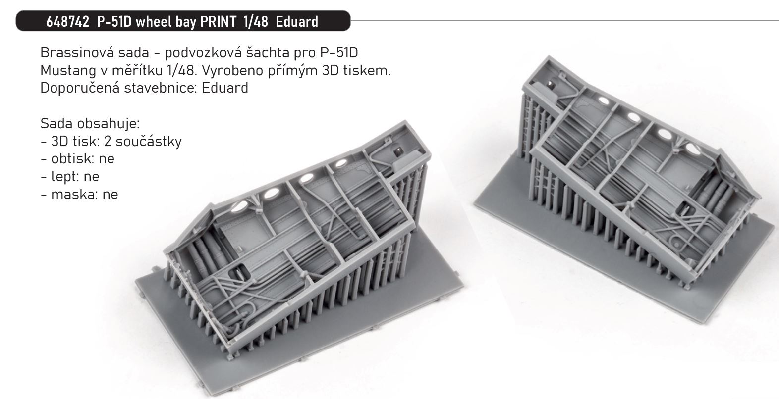 1/48 P-51D wheel bay PRINT (EDUARD)