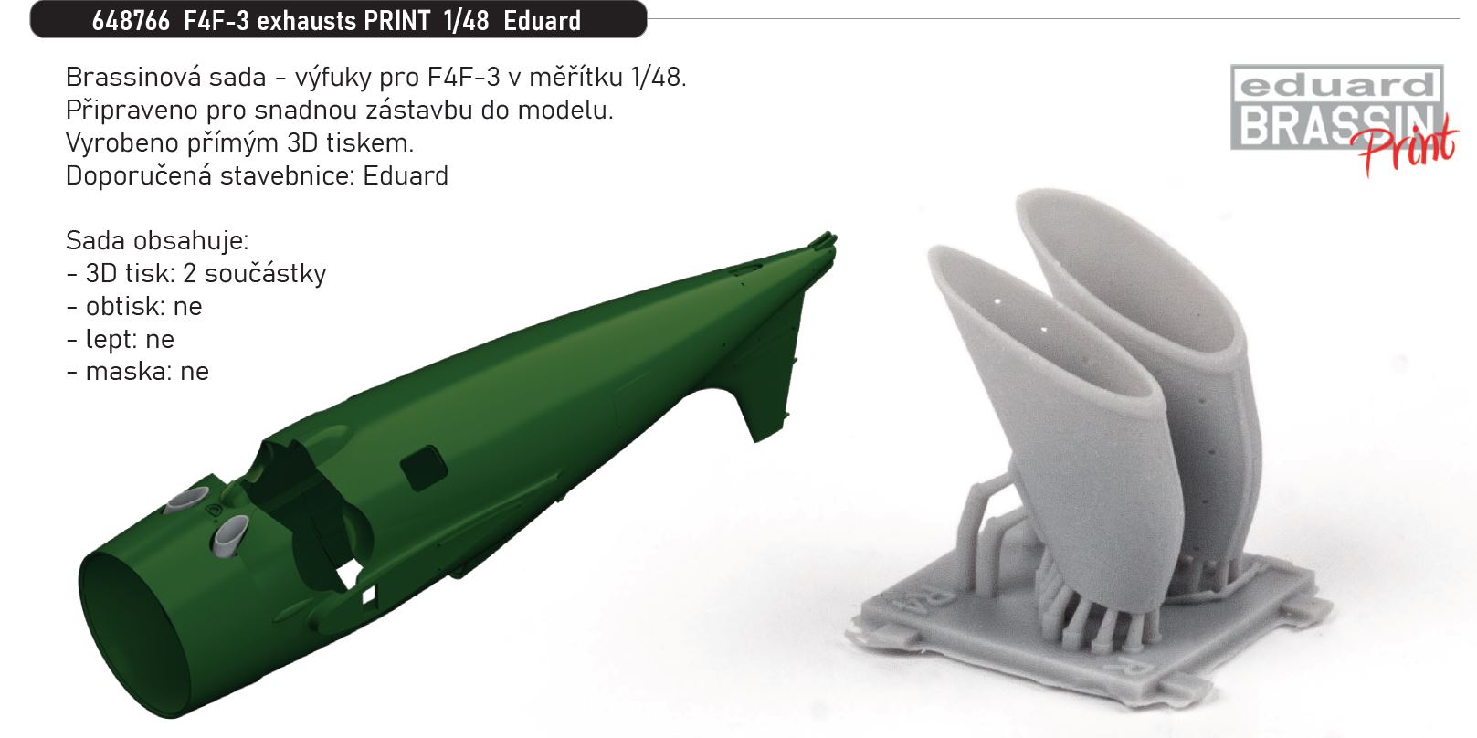 1/48 F4F-3 exhausts PRINT (EDUARD)