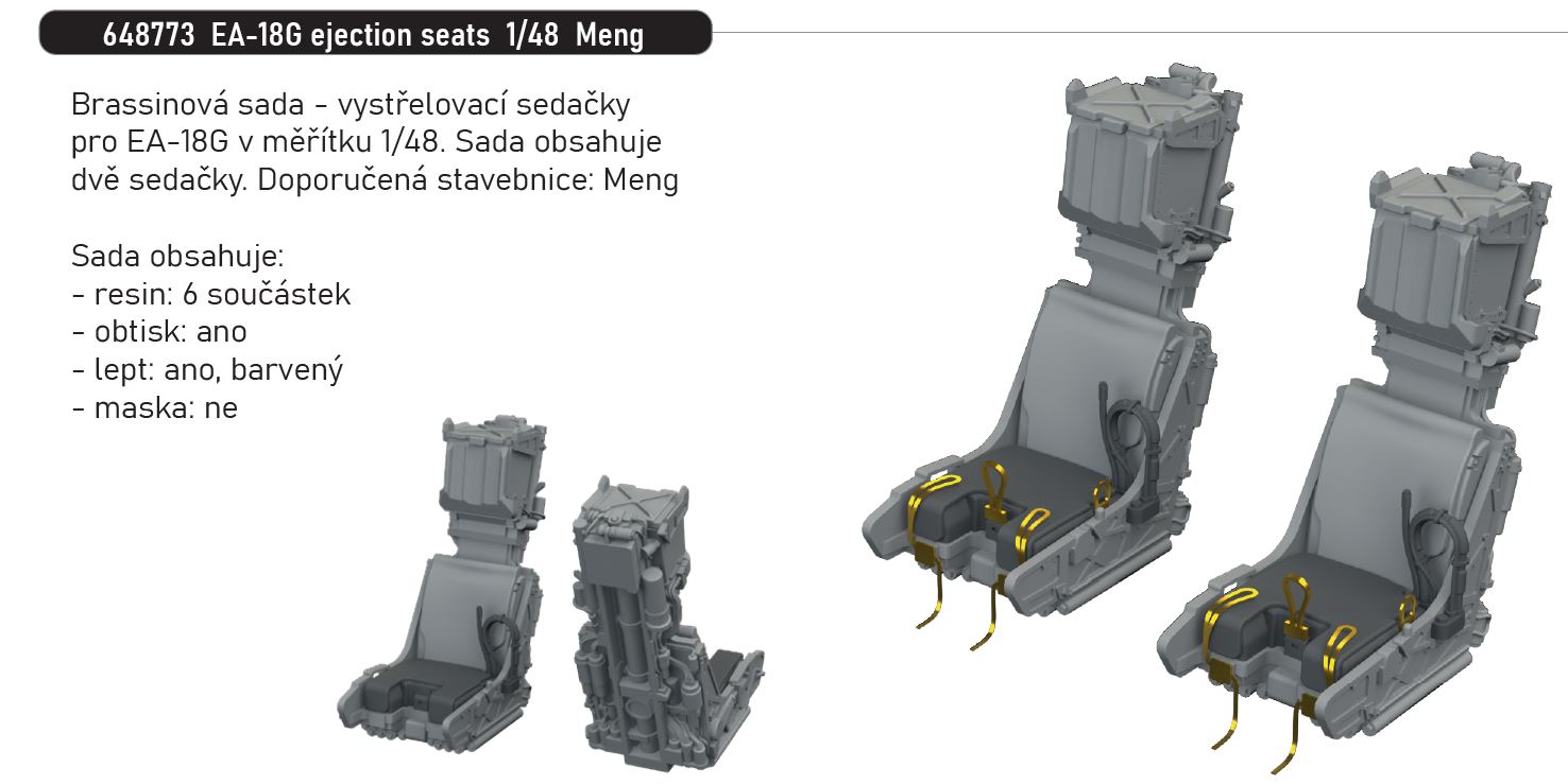 Fotografie 1/48 EA-18G ejection seats (MENG)