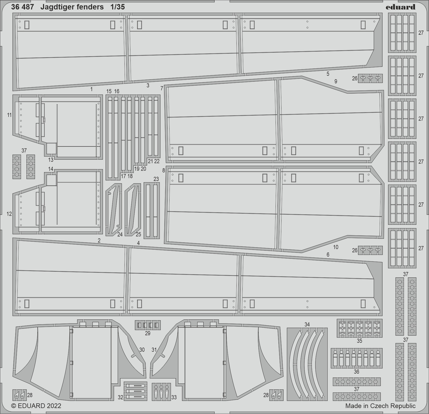 Fotografie 1/35 Jagdtiger fenders (HOBBY BOSS)