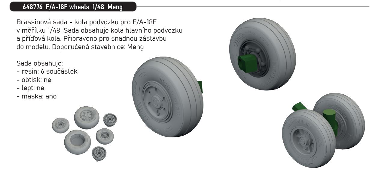 1/48 F/A-18F wheels (MENG)