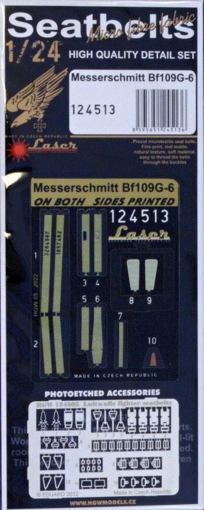1/24 Seatbelts Messerschmitt Bf 109G-6 (laser)