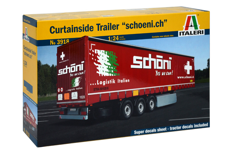 Fotografie Model Kit návěs 3918 - Curtainside Trailer (1:24)