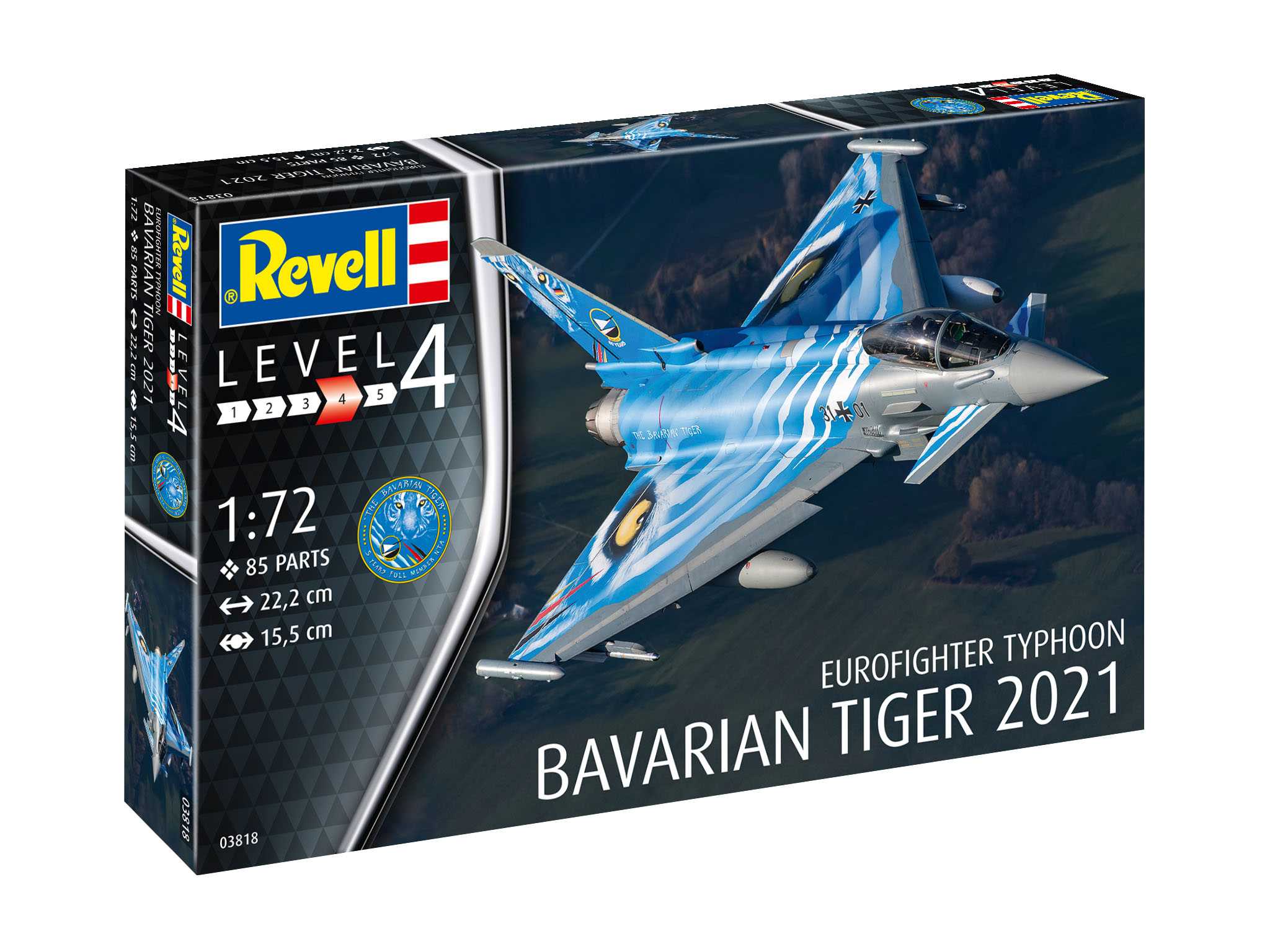 Fotografie Plastic ModelKit letadlo 03818 - Eurofighter Typhoon "Bavarian Tiger 2021" (1:72)