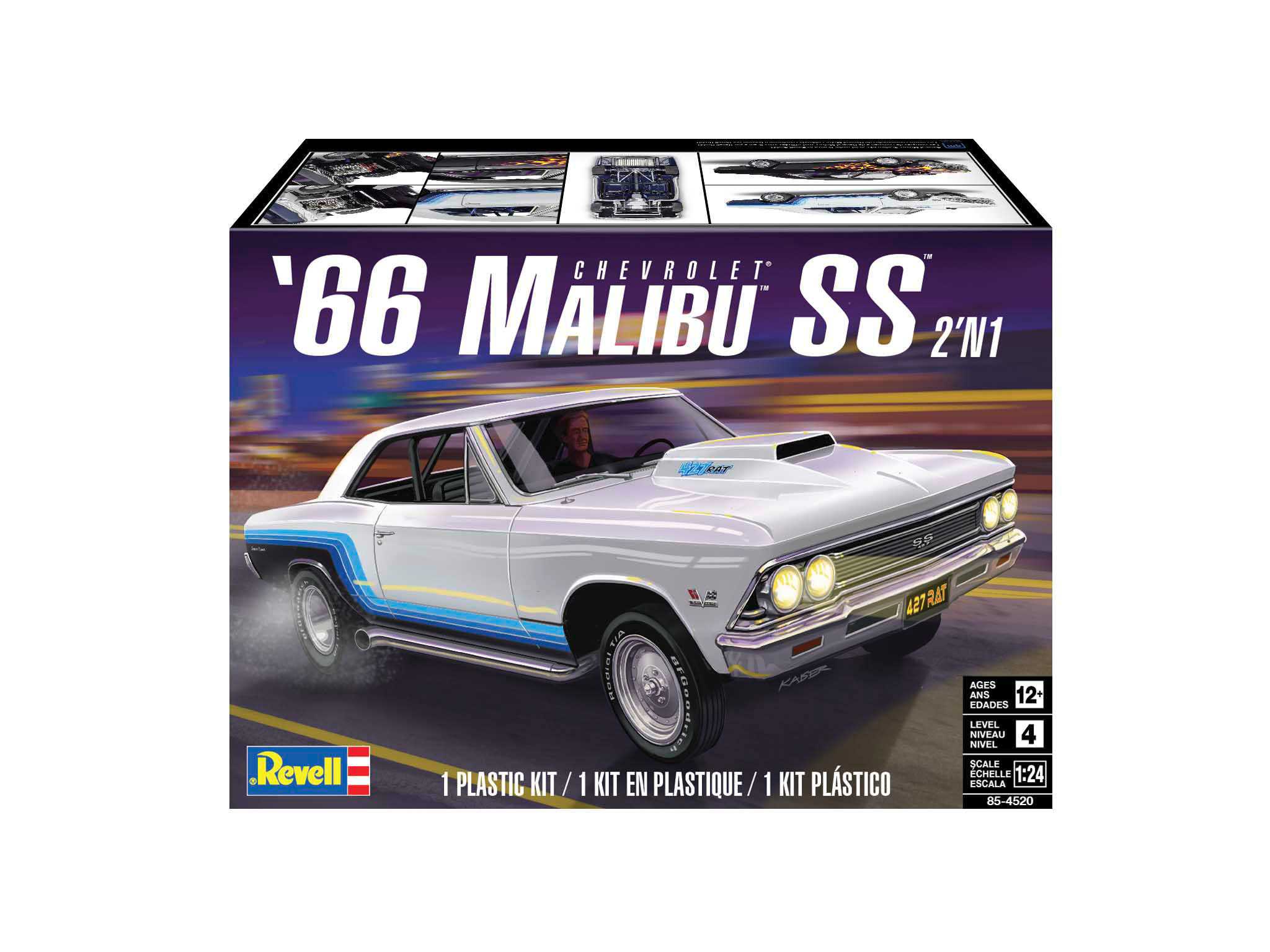 Plastic ModelKit MONOGRAM auto 4520 - 1966 Malibu SS (1:24)