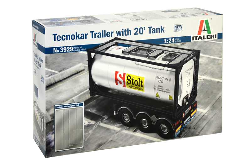 Model Kit návěs 3929 - TECNOKAR TRAILER WITH 20' TANK (1:24)