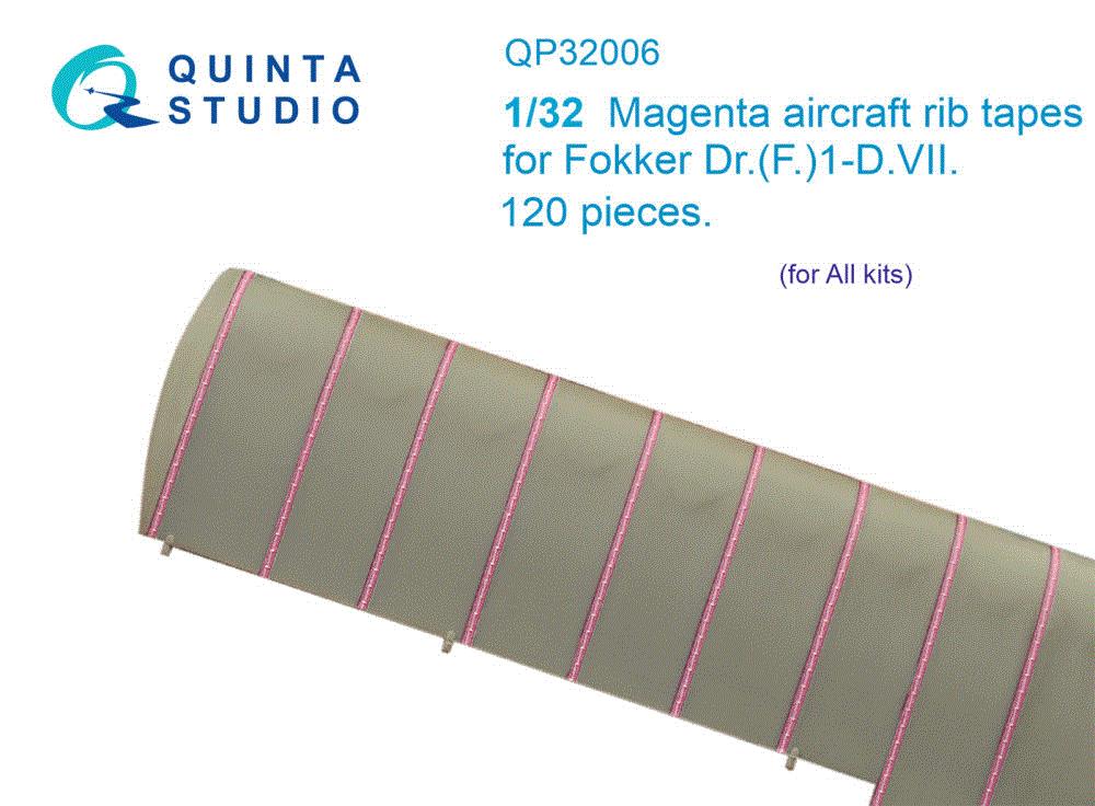 1/32 Magenta rib tapes Fokker Dr.(F.) I -D.VII