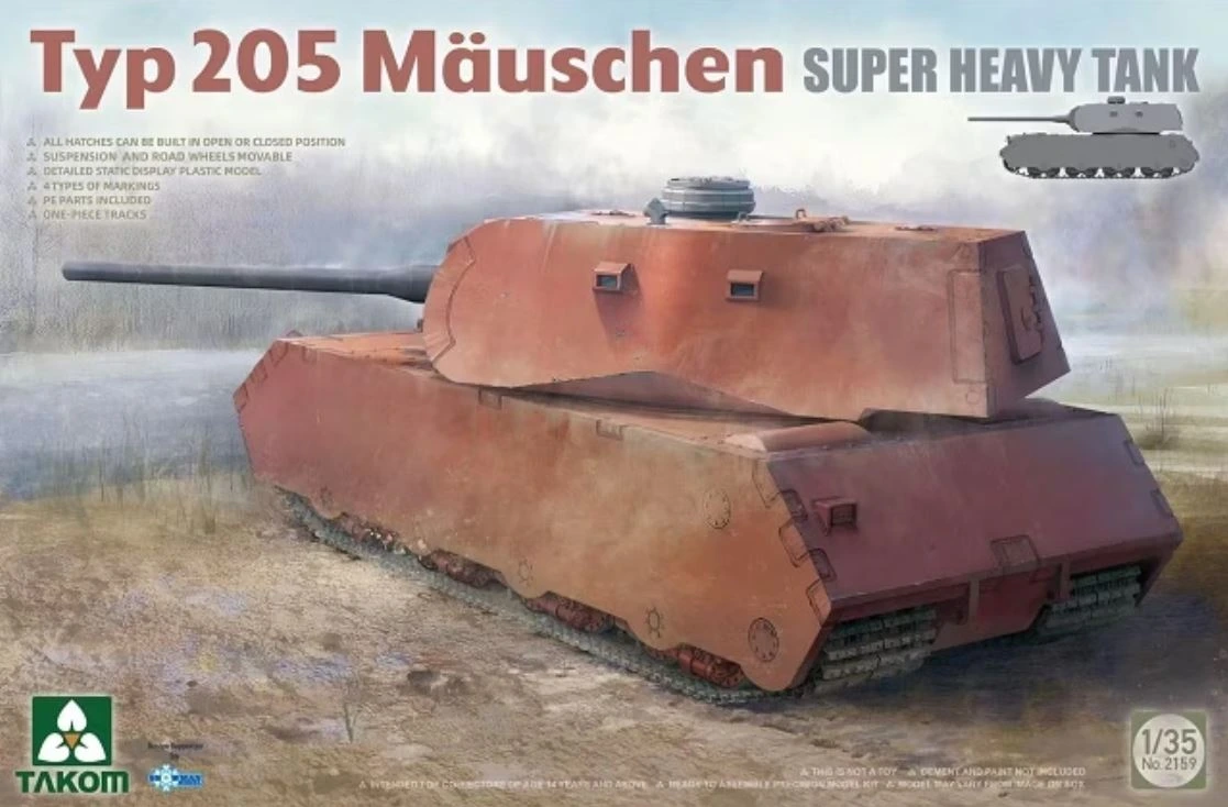 Fotografie 1/35 Typ 205 Mäuschen Super Heavy Tank