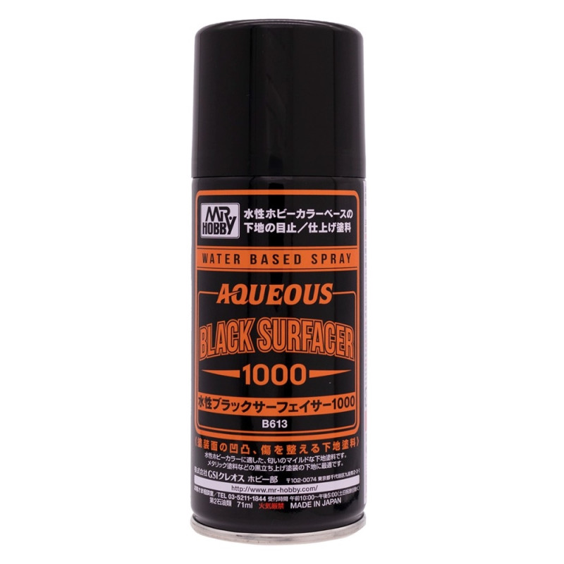 Fotografie B613 Aqueous Black Surfacer 1000 Spray - stříkací tmel bílý 170ml
