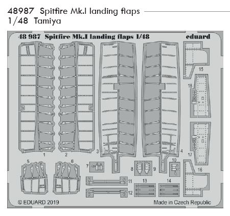 Fotografie 1/48 Spitfire Mk.I landing flaps (TAMIYA)