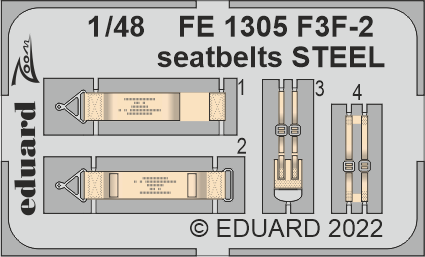 1/48 F3F-2 seatbelts STEEL (ACADEMY)