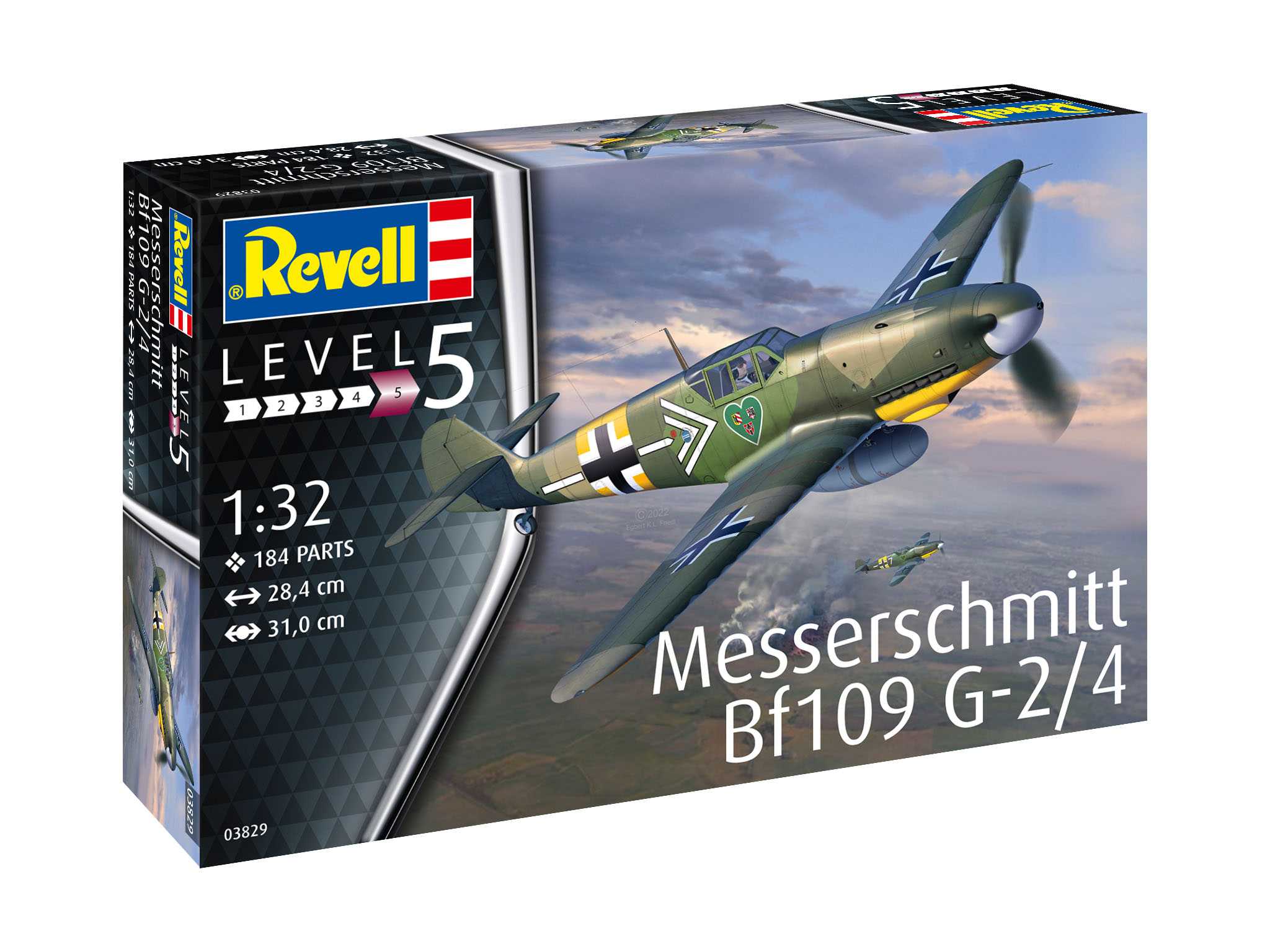 Fotografie Plastic ModelKit letadlo 03829 - Messerschmitt Bf109G-2/4 (1:32)