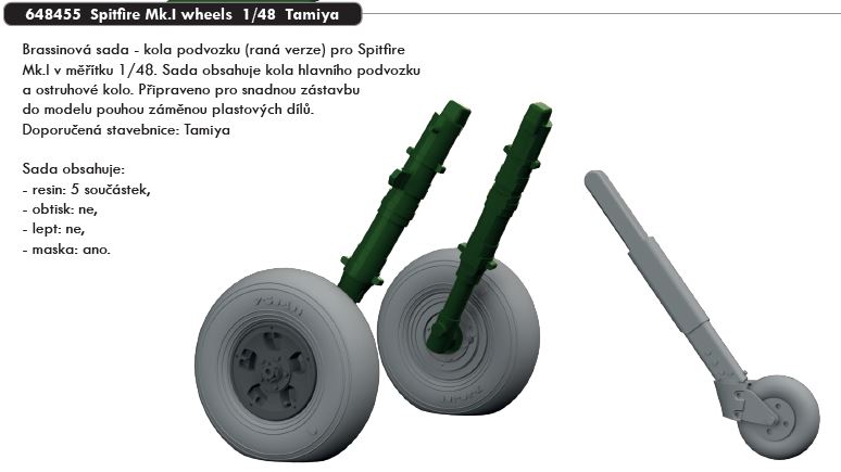 1/48 Spitfire Mk.I wheels (TAMIYA)