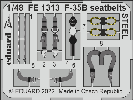 1/48 F-35B seatbelts STEEL (ITALERI)