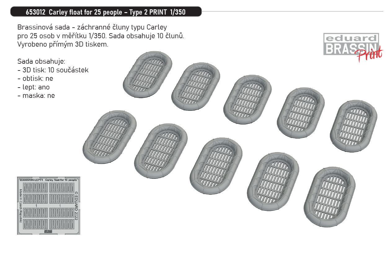 1/350 Carley float for 25 people – Type 2 PRINT