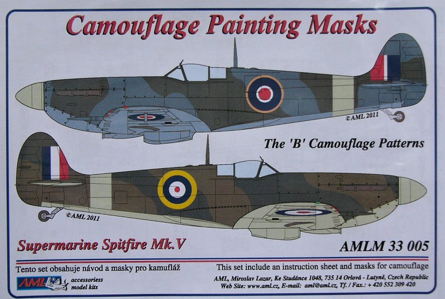 1/32 Mask Supermarine Spitfire Mk.V. Camouflage 'B'