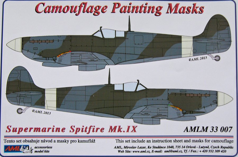 1/32 Camouflage masks Supermarine Spitfire Mk.IX