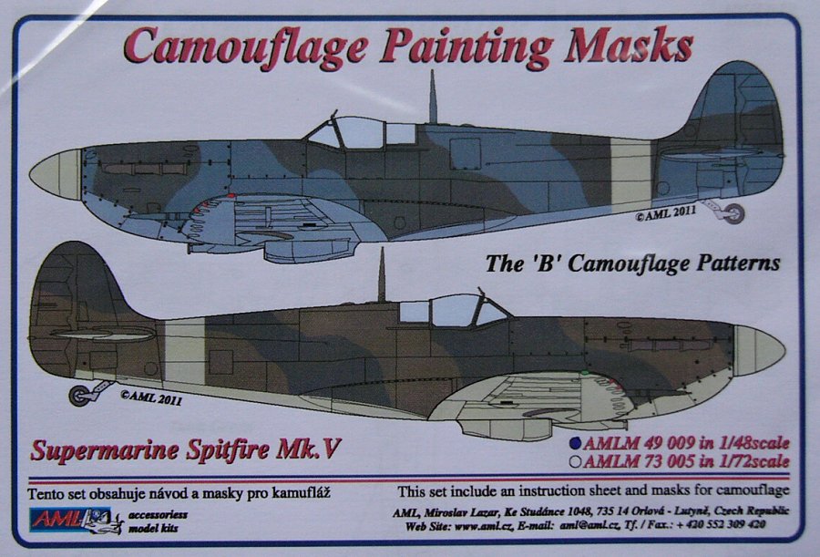 1/48 Mask Supermarine Spitfire Mk.V. Camouflage 'B'