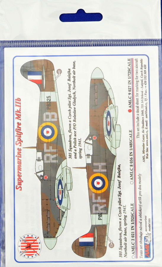 1/72 Decals Supermarine Spitfire Mk.IIb