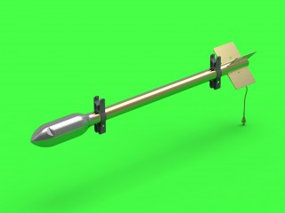 1/24 British 3in Rocket RP-3 with 60LB SAP heads (8pcs) - for late Mk III rail - používáno na Typhoon, Mosquito, Beaufighter, Hurricane a další