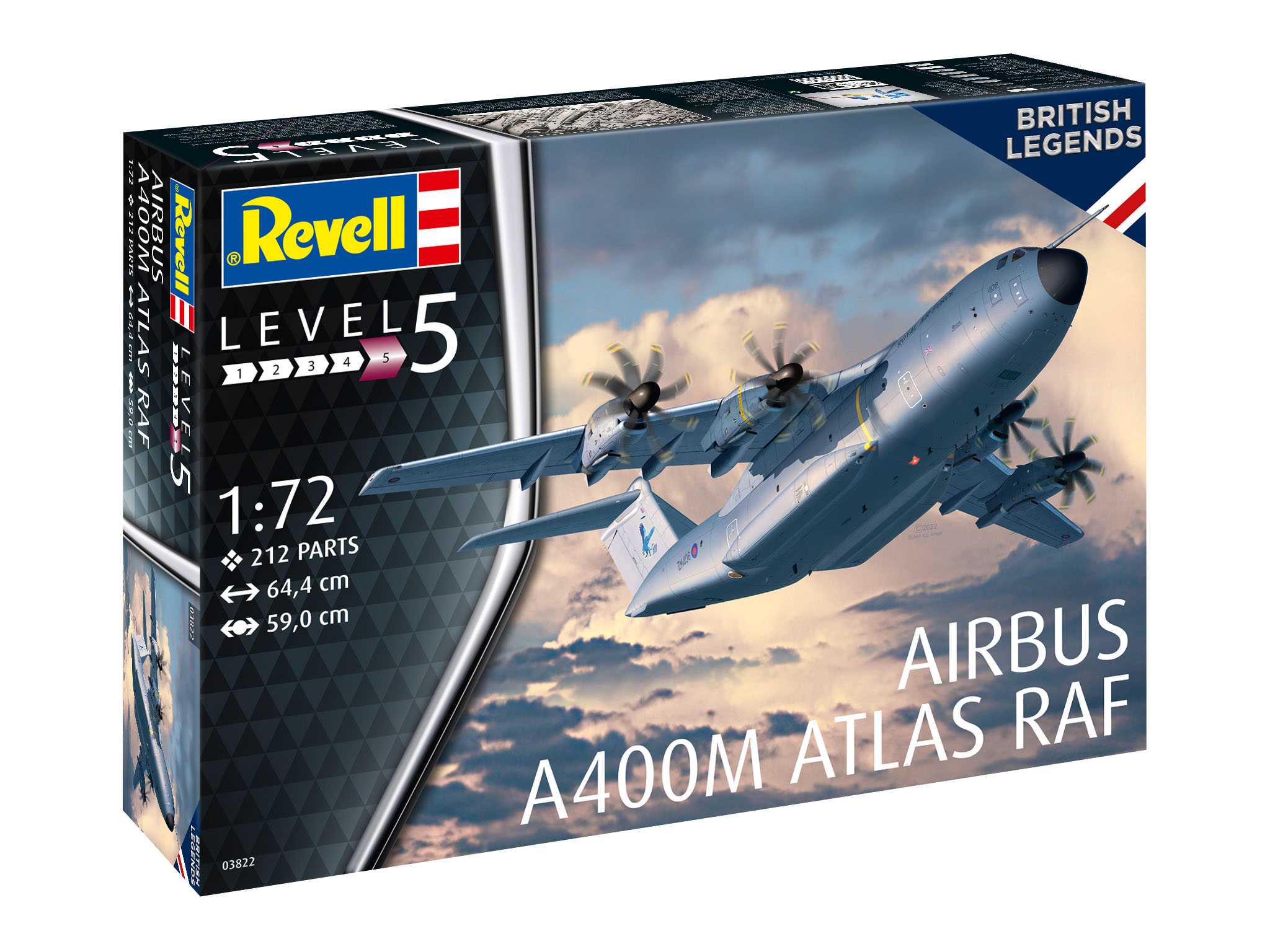 Fotografie Plastic ModelKit letadlo 03822 - Airbus A400M Atlas „RAF“ (1:72)