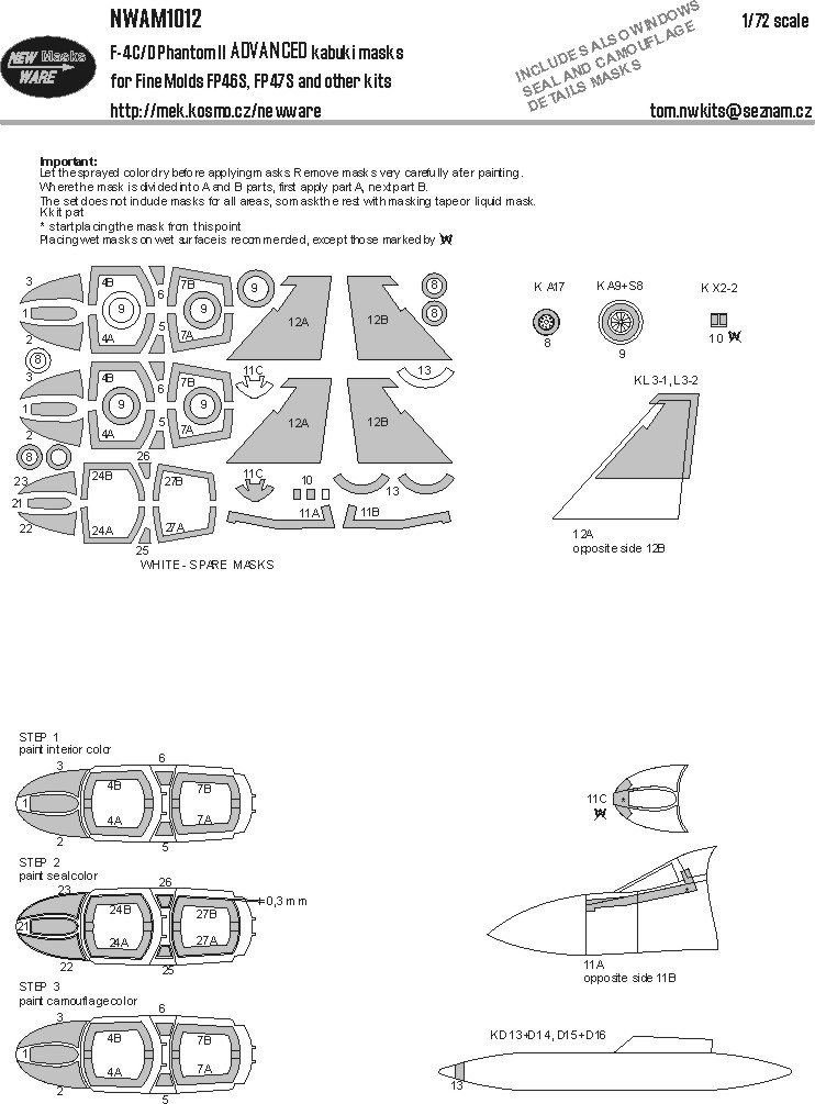 1/72 Mask F-4C/D Phantom II ADVANCED (FINEM)