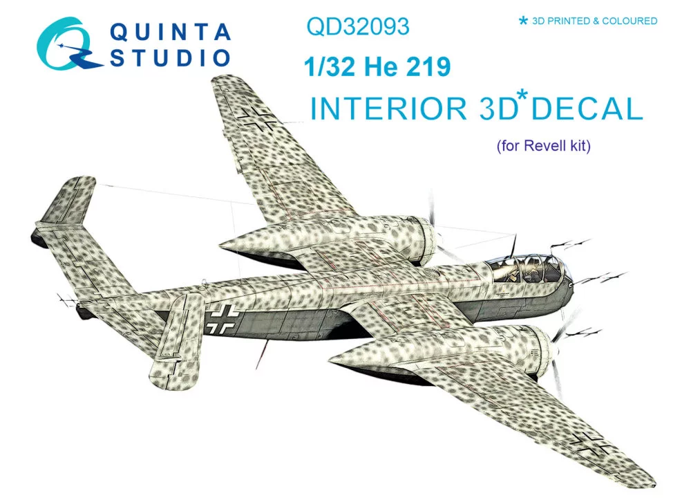 1/32 He 219 3D-Printed & col.Interior (REV)