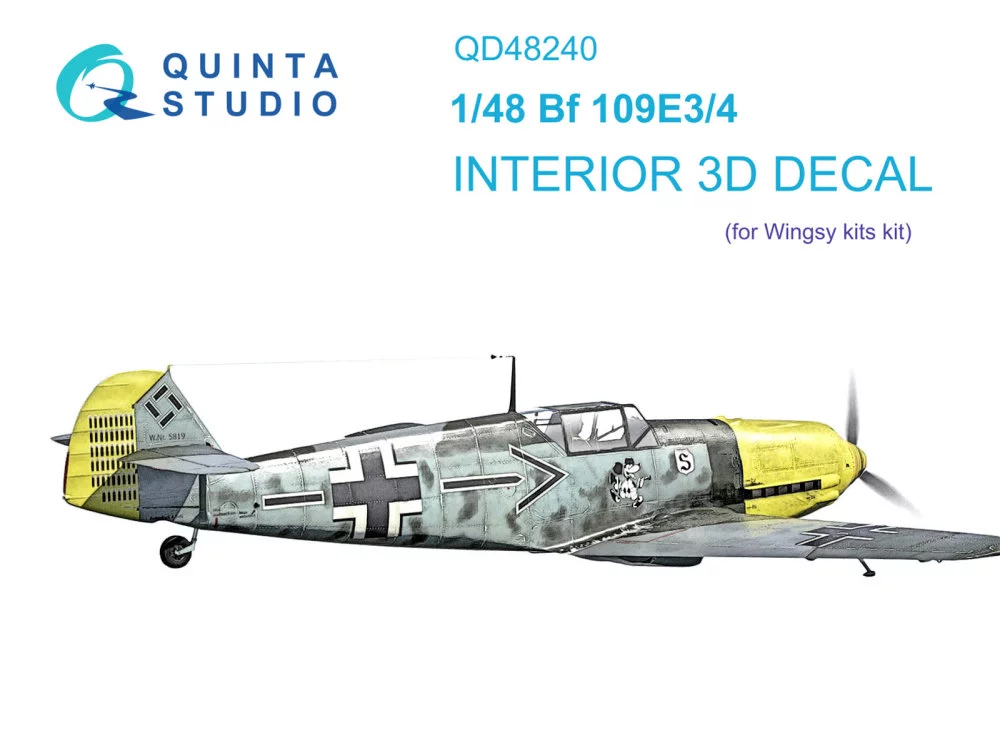 1/48 Bf 109E-3/4 3D-Printed & col.Interior (WINGSY