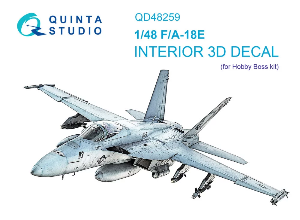 1/48 F/A-18E 3D-Printed & col.Interior (HOBBYB)