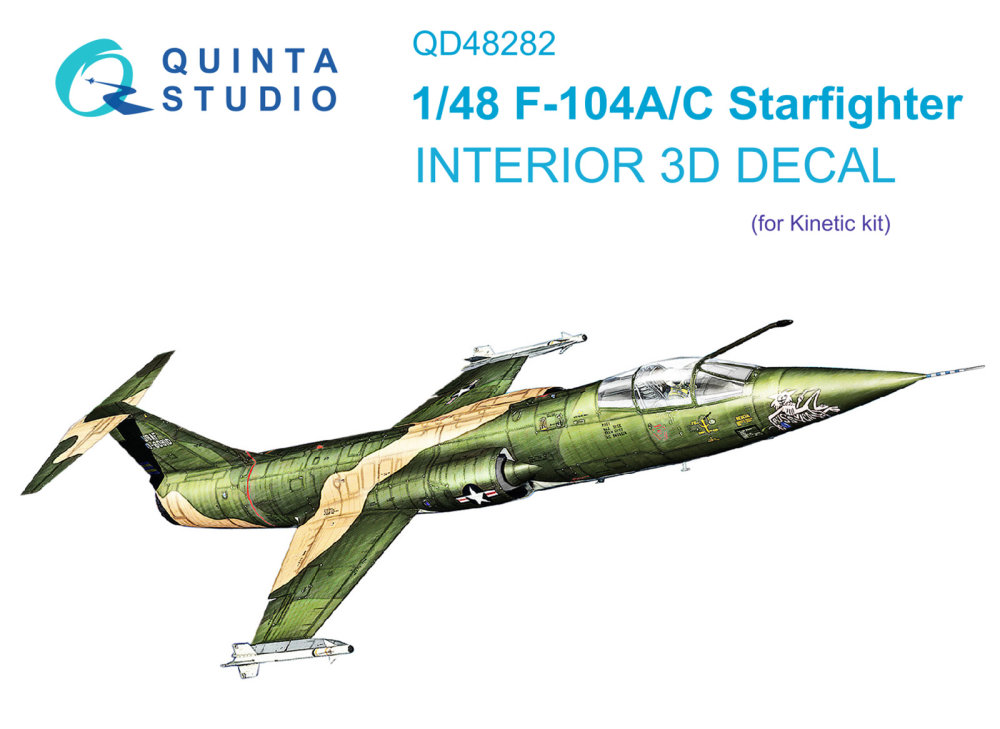 1/48 F-104A/C 3D-Printed & col.Interior (KIN)