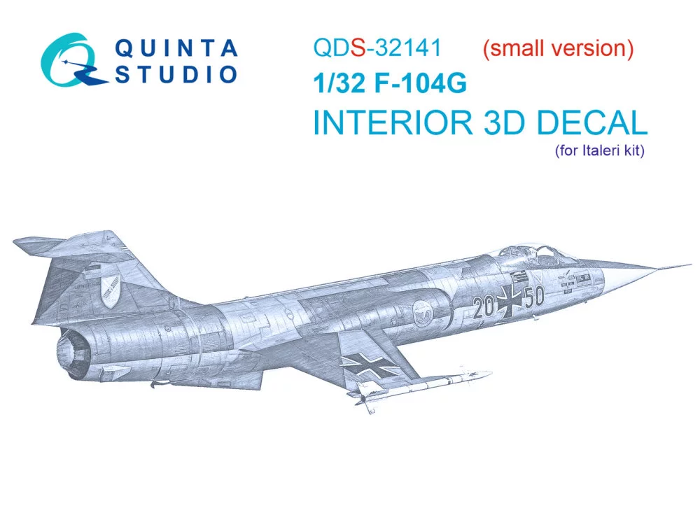 1/32 F-104G 3D-Printed & col.Interior (ITAL) SMALL