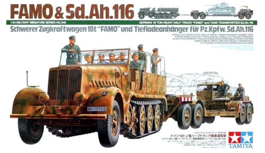Fotografie 1/35 Schwerer Zugkraftwagen 18t "FAMO" und Tiefladeanhänger für Pz.Kpfw. Sd.Ah.116