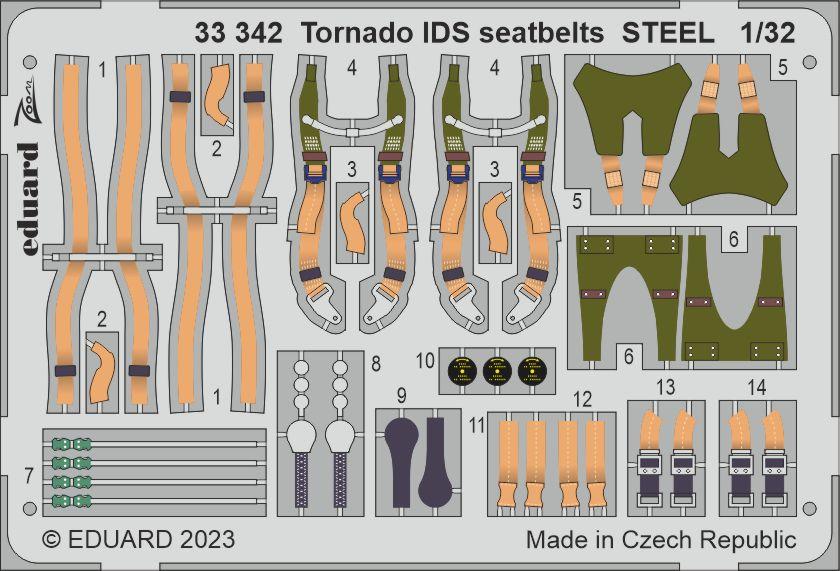 1/32 Tornado IDS seatbelts STEEL (ITALERI)
