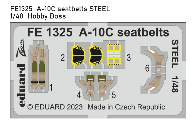 1/48 A-10C seatbelts STEEL (HOBBY BOSS)