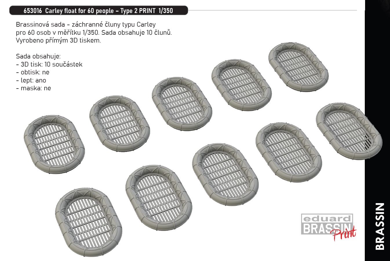 1/350 Carley float for 60 people – Type 2 PRINT