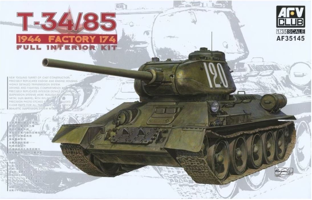 Fotografie 1/35 T-34/85 Model 1944 Factory No.174 (Full Interior Kit)