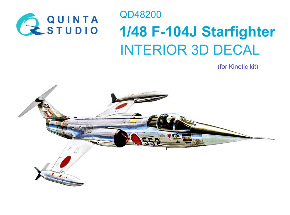 1/48 F-104J 3D-Printed&col.Interior (KIN)
