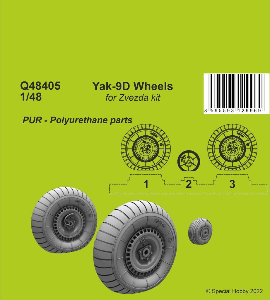 1/48 Yak-9D wheels (ZVE)