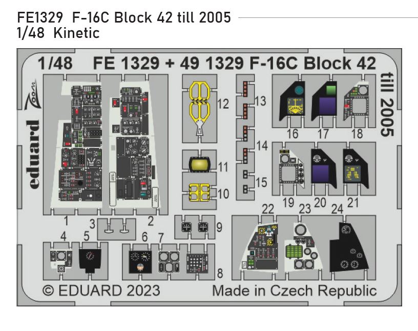Fotografie 1/48 F-16C Block 42 till 2005 (KINETIC)